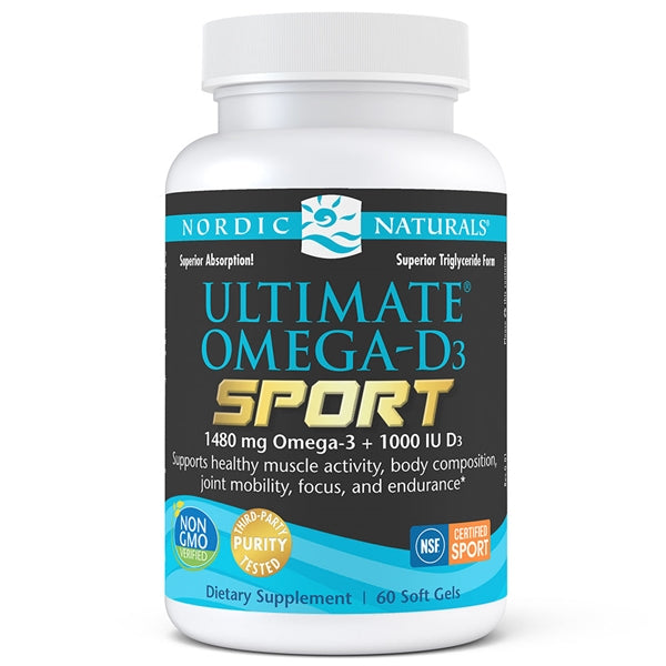 Ultimate Omega-D3 Sport 60 Soft Gels Lemon (Nordic Naturals)