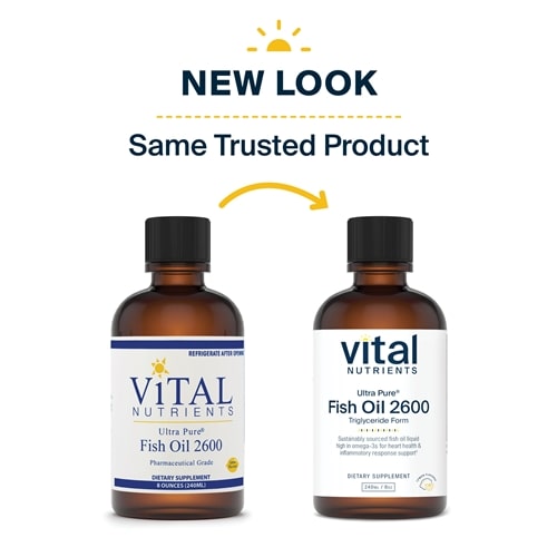 Ultra Pure Fish Oil 2600 Vital Nutrients new look