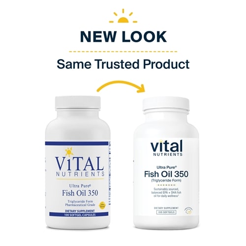 Ultra Pure Fish Oil 350 Vital Nutrients new look