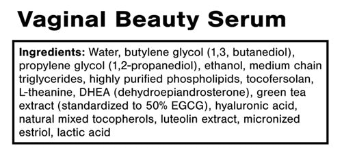 vaginal beauty serum quicksilver scientific ingredients