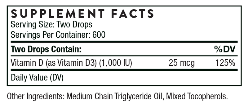 Vitamin D Liquid Thorne