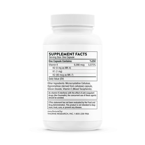 Vitamin K (formerly 3-K Complete) Thorne supplements