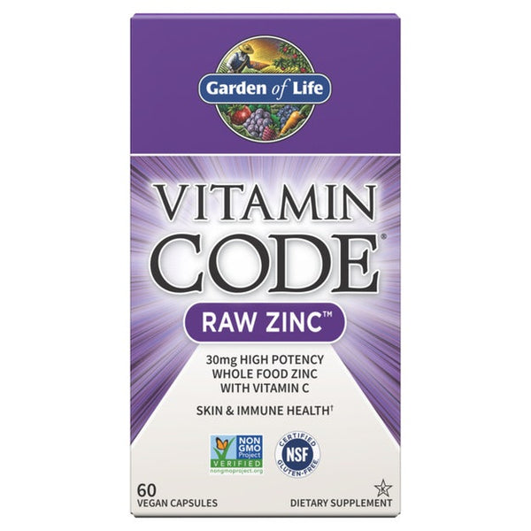 vitamin code raw zinc garden of life