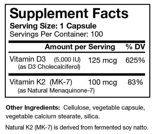 vitamin d3 5000 plus natural mk-7 bio-design supplement facts