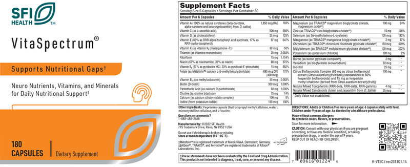 vitaspectrum sfi health label