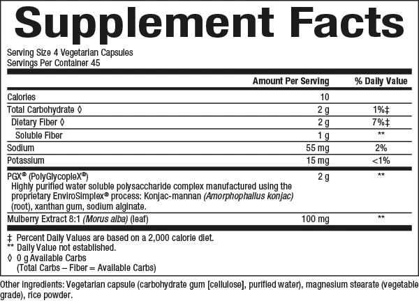 WellBetX PGX (Natural Factors) Supplement Facts