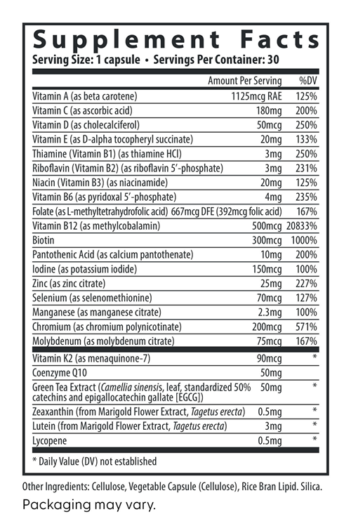 women's multivitamin essentials fairhaven health supplement facts