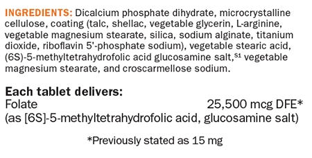 XaQuil XR (Formerly Folafy ER) (Xymogen) ingredients