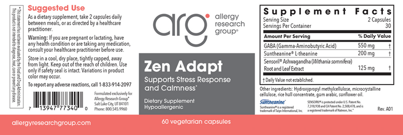 zen adapt allergy research group label