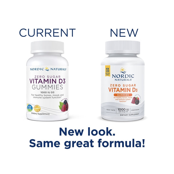 Zero Sugar Vitamin D3 Gummies 60 Gummies (Nordic Naturals)