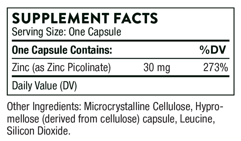 Zinc Picolinate 30mg Thorne