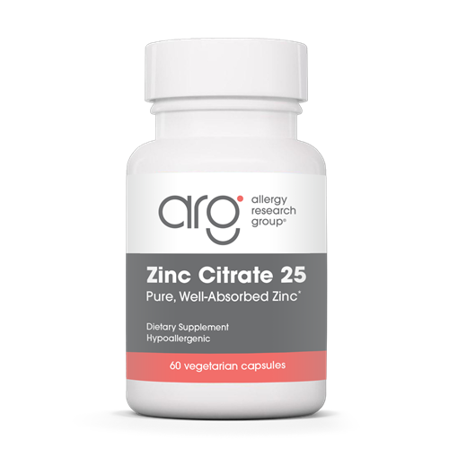 zinc citrate 25 mg allergy research group