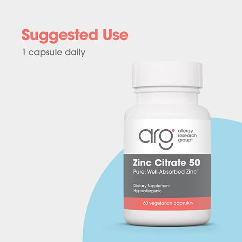 zinc citrate 50 mg allergy research group suggested use