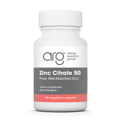 zinc citrate 50 mg allergy research group