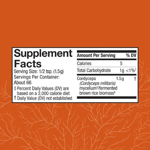 cordyceps powder host defense supplement facts