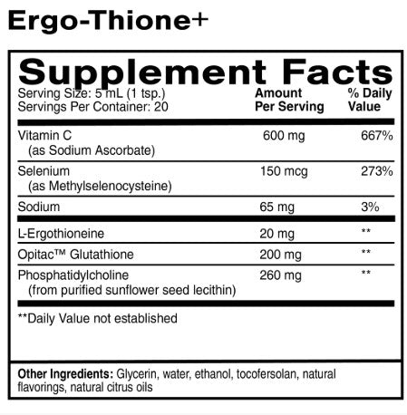 ergo-thione+ quicksilver scientific supplement facts