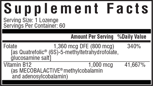 methyl b12 with l-methylfolate seeking health supplement facts