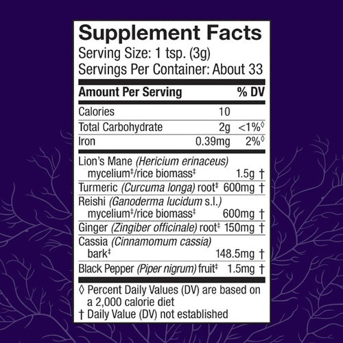 mycobotanicals brain & body host defense supplement facts