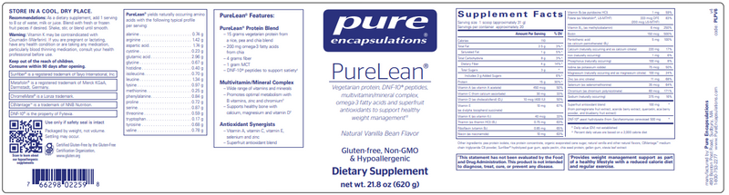 PureLean® Protein (Pure Encapsulations) label