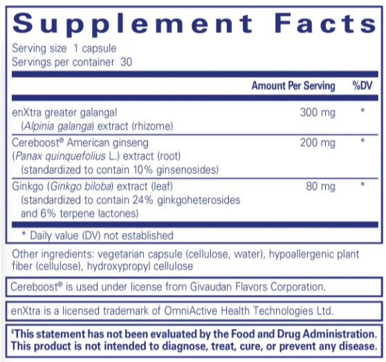 Rapid Mental Energy supplement facts 