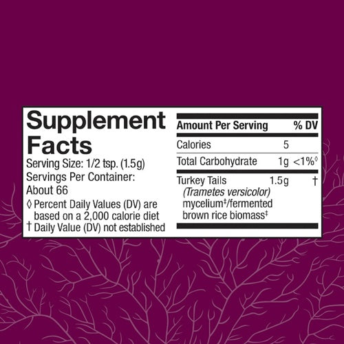 turkey tail mushroom powder host defense supplement facts