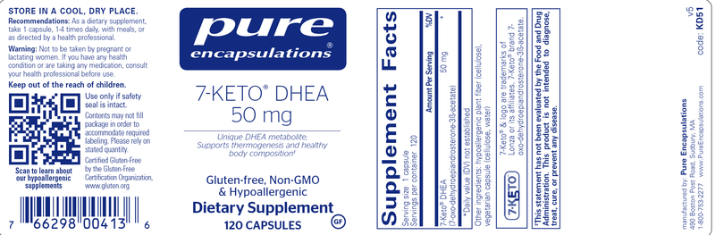 7-KETO® DHEA 50 mg 120 Count