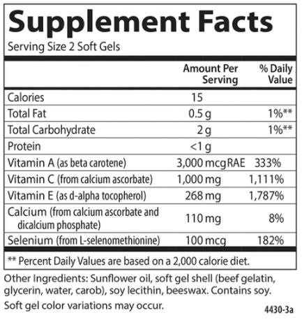 ACES Antioxidant (Carlson Labs) Supplement Facts