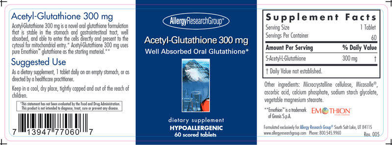 Acetyl-Glutathione 300 mg