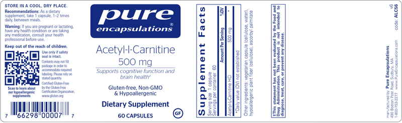 Acetyl-l-Carnitine 500 mg