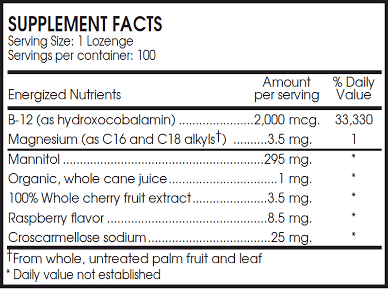 Activated B-12 Guard 2000 mcg (Perque) Supplement Facts