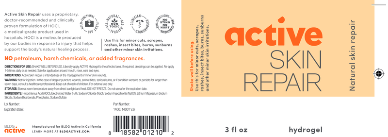 Active Skin Repair Hydrogel (Active Skin Repair) Label