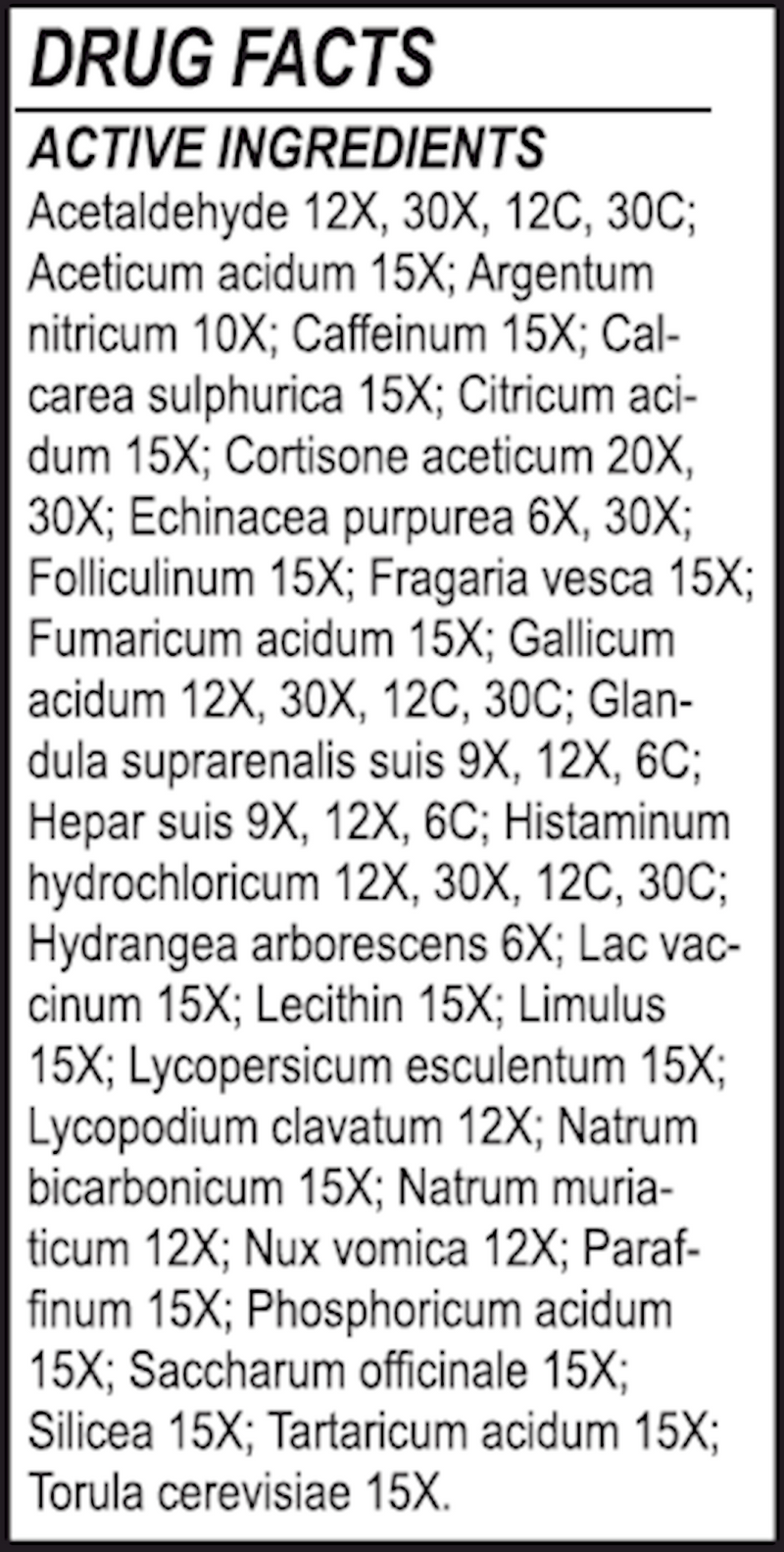 Aller-Chord F (Energetix) Drug Facts