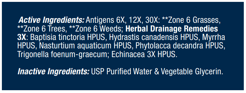 Allergena Zone 6 KIDS Progena Ingredients