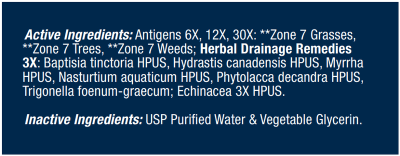 Allergena Zone 7 KIDS Progena Ingredients