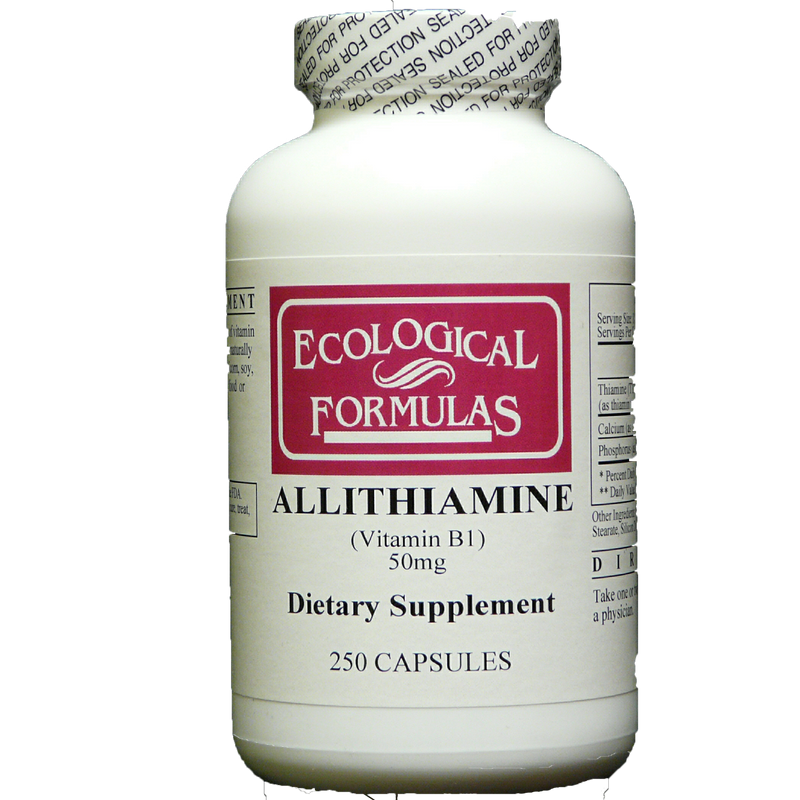 Allithiamine (Vitamin B1) 50 mg (Ecological Formulas) 250ct Front