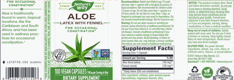 Aloe Vera (Nature's Way) Label