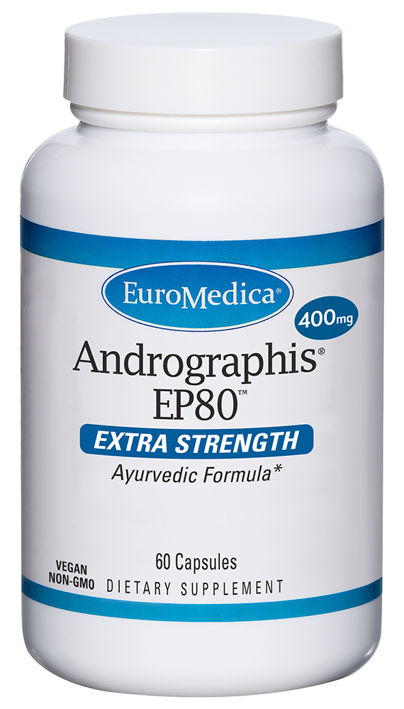 Andrographis EP80 Ex Strength 60 caps (Euromedica) Front