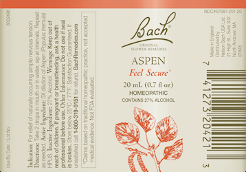 Aspen Flower Essence (Nelson Bach) Label