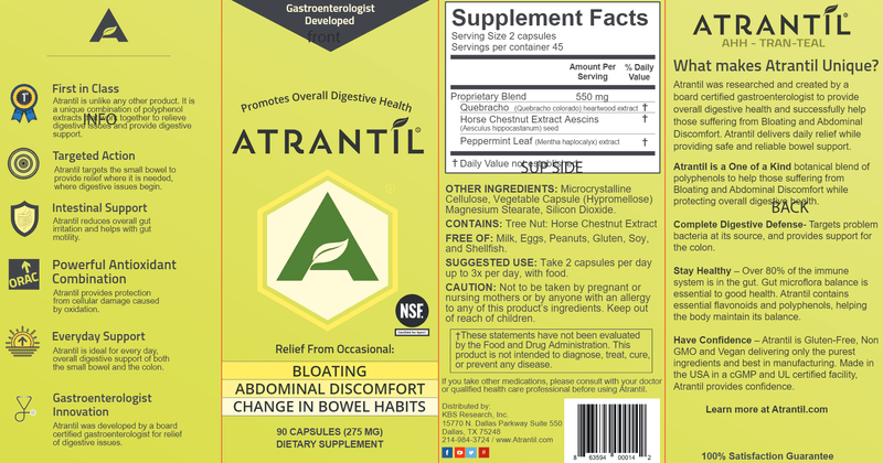 Atrantil Digestive Supplement (Atrantil) Label