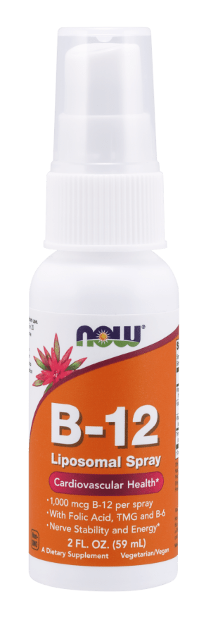 B-12 Liposomal Spray 1000 mcg (NOW) Front