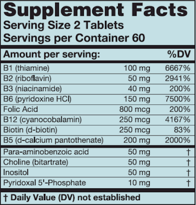 B-Plex (Karuna Responsible Nutrition) Supplement Facts