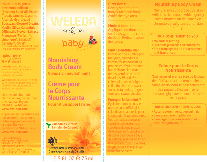 Baby Calendula Body Cream (Weleda Body Care) Label