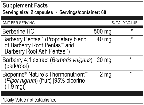 Berberine Plus (True Botanica) Supplement Facts