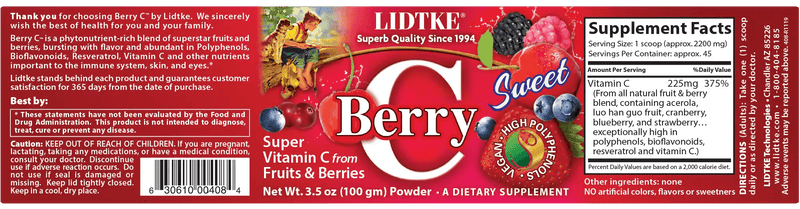 Berry-C Sweet (Lidtke) Label