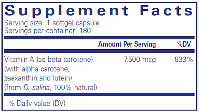 BACKORDER ONLY - Beta Carotene 180 Count