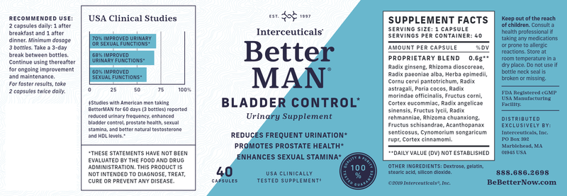 Better Man (Interceuticals/Betterman) Label