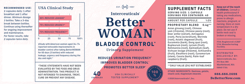 Better Woman (Interceuticals/Betterman) Label