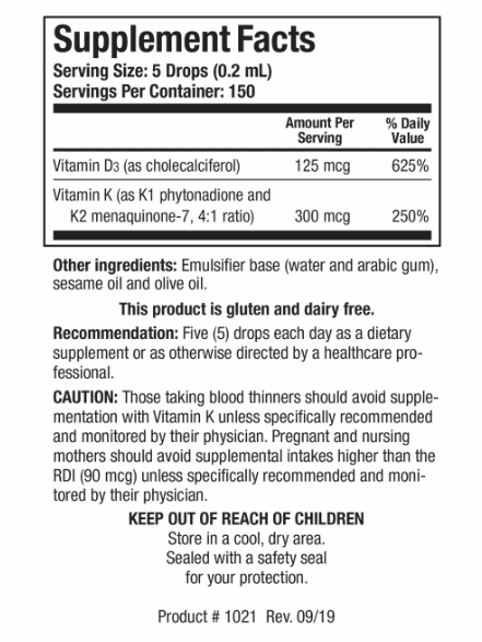 Bio-DK-Mulsion (Biotics Research) Supplement Facts