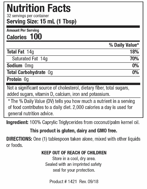 Bio-MCT (Biotics Research) Nutrition Facts