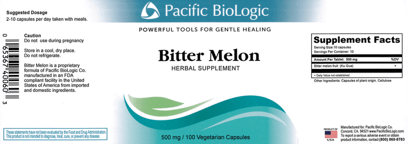 Bitter Melon (Pacific BioLogic) Label